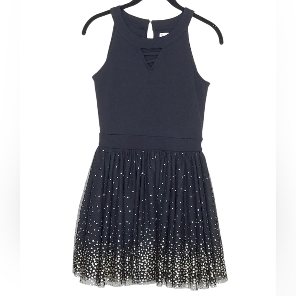 Epic Threads Girls Gold Stars Chiffon Lined Party Dress Size XL - Picture 2 of 8